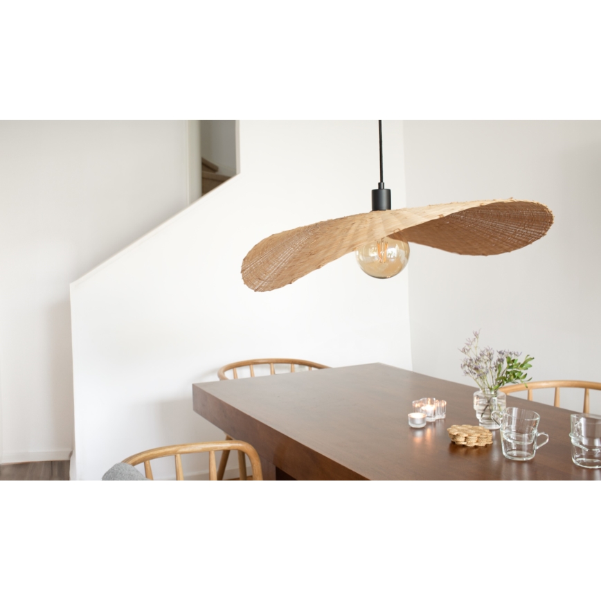 Markslöjd 108677 - Κρεμαστό φωτιστικό οροφής RAYO 1xE27/40W/230V μπεζ/μπαμπού