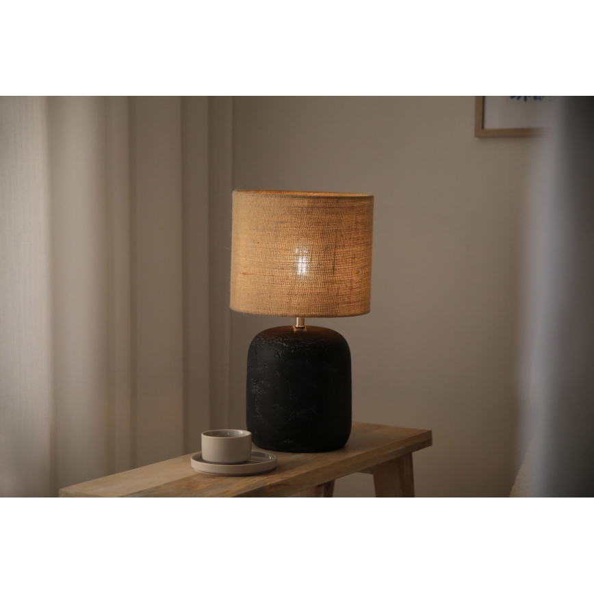 Markslöjd 108684 - Eπιτραπέζια λάμπα MONTAGNA 1xE14/40W/230V 45 cm μπεζ/μαύρο