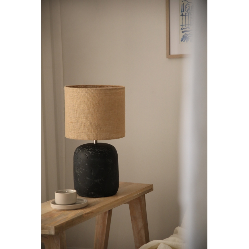 Markslöjd 108684 - Eπιτραπέζια λάμπα MONTAGNA 1xE14/40W/230V 45 cm μπεζ/μαύρο