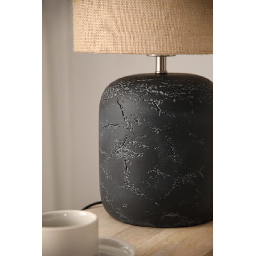 Markslöjd 108684 - Eπιτραπέζια λάμπα MONTAGNA 1xE14/40W/230V 45 cm μπεζ/μαύρο