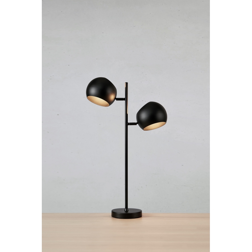 Markslöjd 108691 - Eπιτραπέζιο φωτιστικό EDGAR 2xE14/40W/230V μαύρο