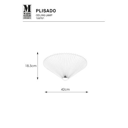 Markslöjd 108701 - Φωτιστικό οροφής PLISADO 3xE14/40W/230V διάμετρος 42 cm λευκό