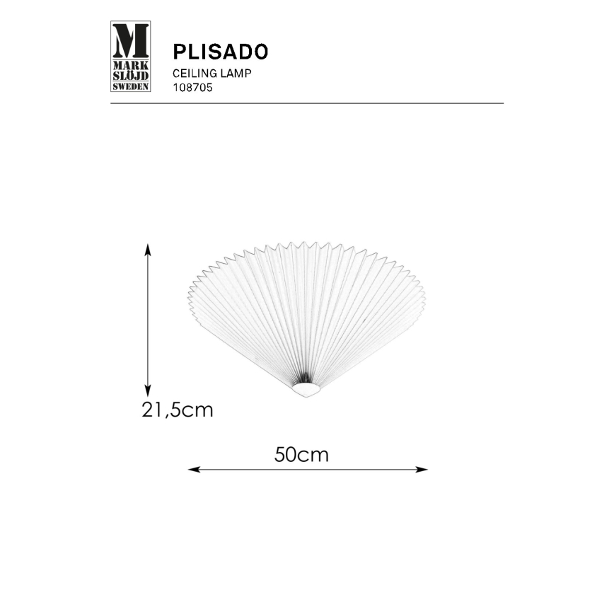 Markslöjd 108705 - Φωτιστικό οροφής PLISADO 3xE14/40W/230V διάμετρος 50 cm μπεζ