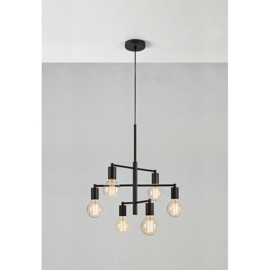 Markslöjd 108717 - Κρεμαστό φωτιστικό οροφής CIELO 6xE27/40W/230V μαύρο