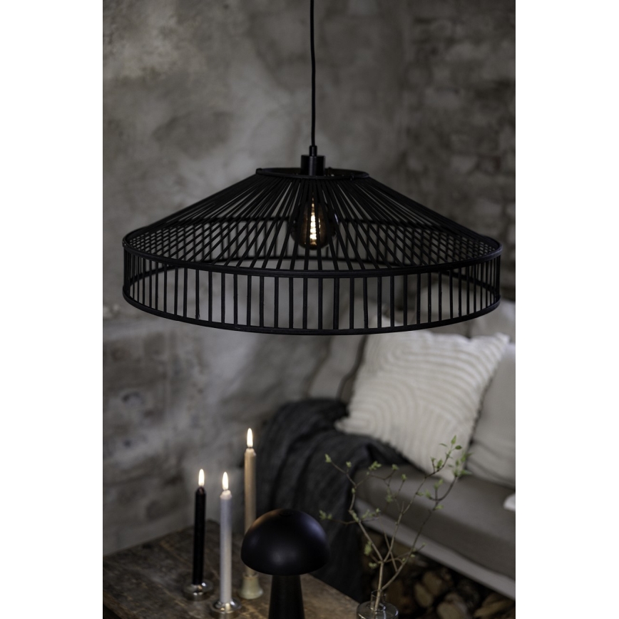 Markslöjd 108782 - Κρεμαστό φωτιστικό οροφής TAPA 1xE27/40W/230V μαύρο/μπαμπού