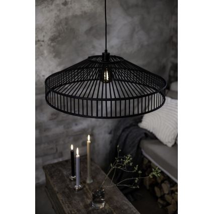 Markslöjd 108782 - Κρεμαστό φωτιστικό οροφής TAPA 1xE27/40W/230V μαύρο/μπαμπού
