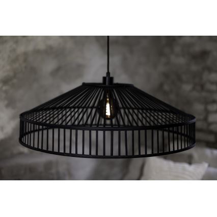 Markslöjd 108782 - Κρεμαστό φωτιστικό οροφής TAPA 1xE27/40W/230V μαύρο/μπαμπού