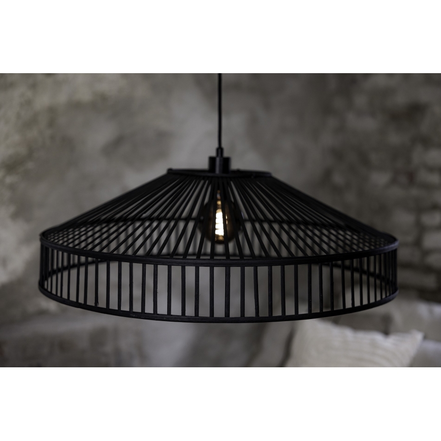 Markslöjd 108782 - Κρεμαστό φωτιστικό οροφής TAPA 1xE27/40W/230V μαύρο/μπαμπού