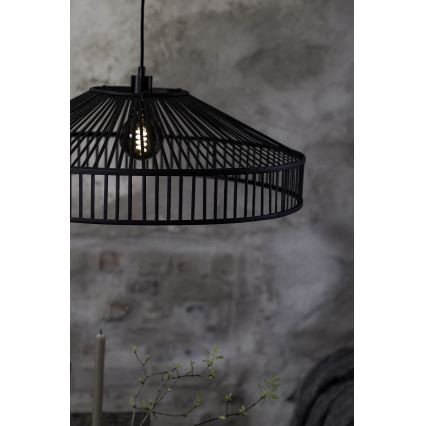 Markslöjd 108782 - Κρεμαστό φωτιστικό οροφής TAPA 1xE27/40W/230V μαύρο/μπαμπού