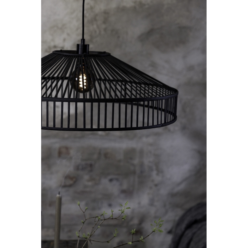 Markslöjd 108782 - Κρεμαστό φωτιστικό οροφής TAPA 1xE27/40W/230V μαύρο/μπαμπού