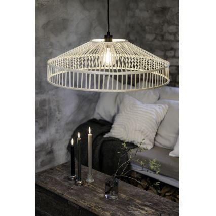 Markslöjd 108783 - Κρεμαστό φωτιστικό οροφής TAPA 1xE27/40W/230V μπεζ/μπαμπού