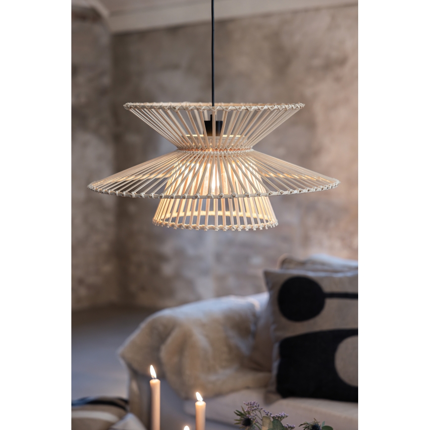 Markslöjd 108785 - Κρεμαστό φωτιστικό οροφής DUPLICI 1xE27/40W/230V μπεζ/μπαμπού