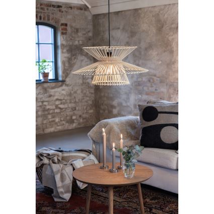 Markslöjd 108785 - Κρεμαστό φωτιστικό οροφής DUPLICI 1xE27/40W/230V μπεζ/μπαμπού