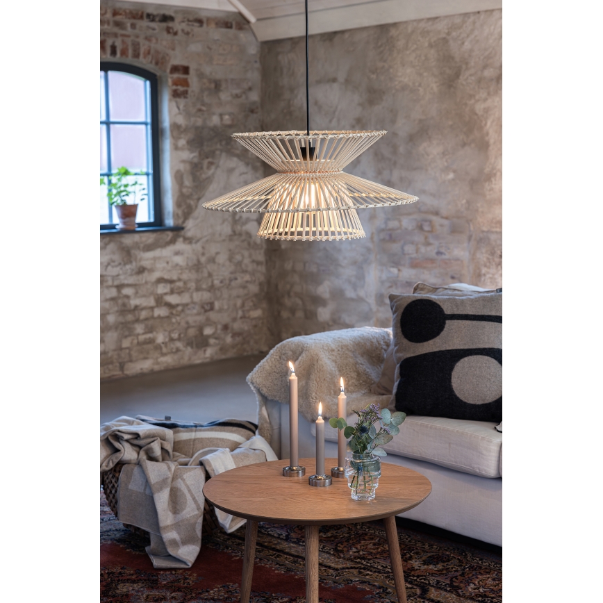 Markslöjd 108785 - Κρεμαστό φωτιστικό οροφής DUPLICI 1xE27/40W/230V μπεζ/μπαμπού