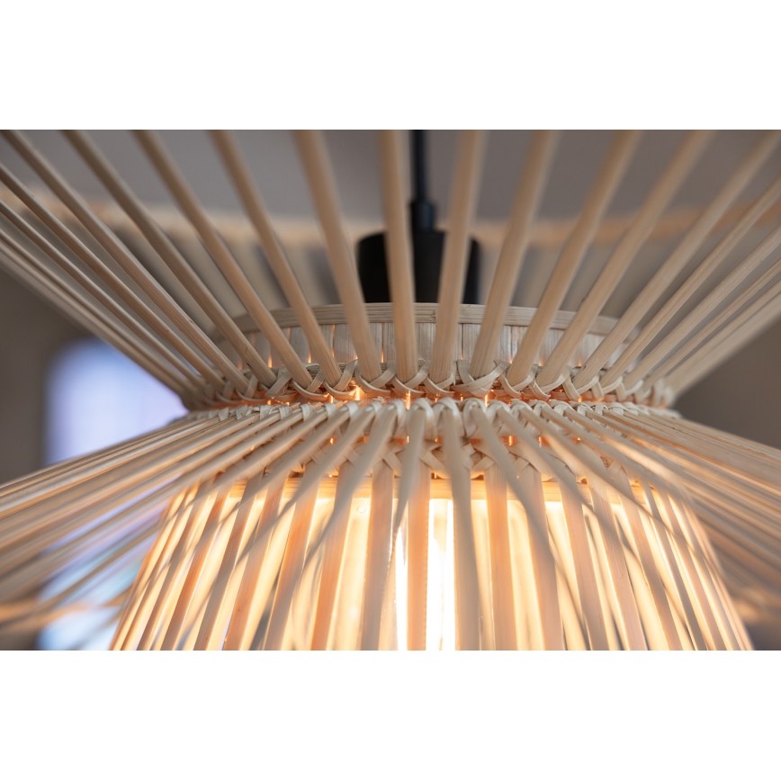 Markslöjd 108785 - Κρεμαστό φωτιστικό οροφής DUPLICI 1xE27/40W/230V μπεζ/μπαμπού