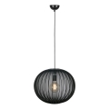 Markslöjd 108791 - Πολύφωτο με συρματόσχοινο FORENCE 1xE27/40W/230V διάμετρος 50 cm μαύρο