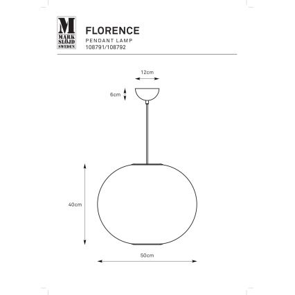 Markslöjd 108791 - Πολύφωτο με συρματόσχοινο FORENCE 1xE27/40W/230V διάμετρος 50 cm μαύρο