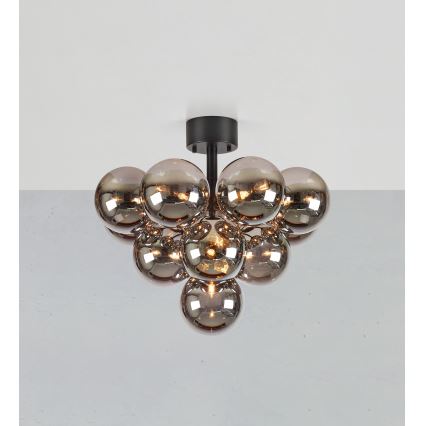 Markslöjd 108845 - Επιφανειακό φωτιστικό οροφής MERLOT 13xG9/18W/230V Ø56 cm μαύρο/καπνιστό