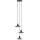 Markslöjd 108853 - Κρεμαστό φωτιστικό οροφής NOVIA 3xE27/40W/230V μαύρο/φιμέ
