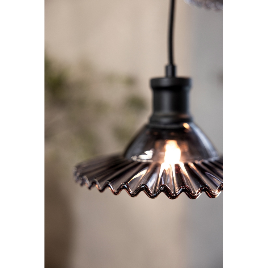 Markslöjd 108853 - Κρεμαστό φωτιστικό οροφής NOVIA 3xE27/40W/230V μαύρο/φιμέ