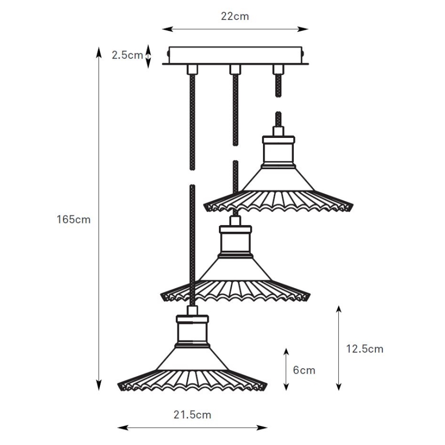 Markslöjd 108853 - Κρεμαστό φωτιστικό οροφής NOVIA 3xE27/40W/230V μαύρο/φιμέ