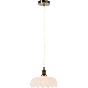 Markslöjd 108857 - Κρεμαστό φωτιστικό οροφής KURAGE 1xE27/40W/230V ορείχαλκος/λευκό