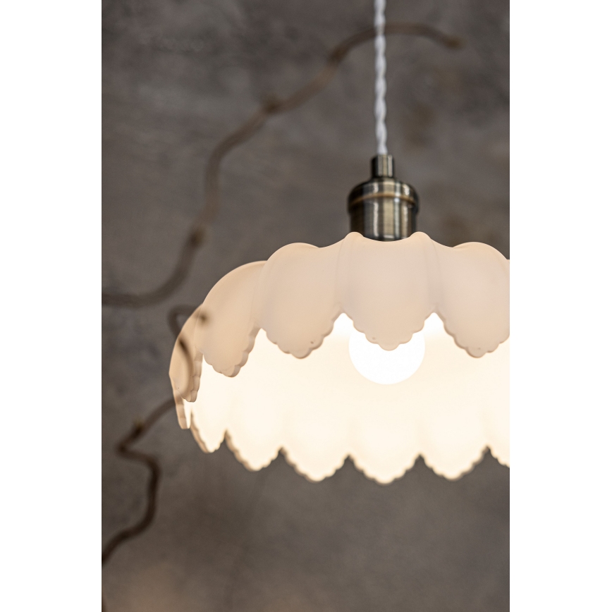 Markslöjd 108857 - Κρεμαστό φωτιστικό οροφής KURAGE 1xE27/40W/230V ορείχαλκος/λευκό