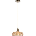Markslöjd 108858 - Κρεμαστό φωτιστικό οροφής KURAGE 1xE27/40W/230V ορείχαλκος/φιμέ μπεζ