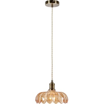 Markslöjd 108858 - Κρεμαστό φωτιστικό οροφής KURAGE 1xE27/40W/230V ορείχαλκος/φιμέ μπεζ