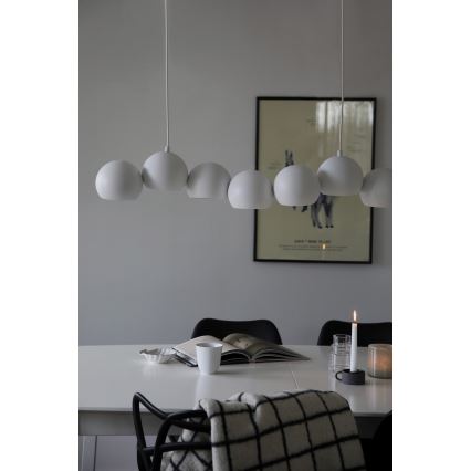 Markslöjd 108859 - Κρεμαστό φωτιστικό οροφής CUPOLO 7xE14/40W/230V λευκό