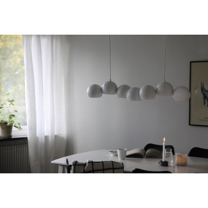 Markslöjd 108859 - Κρεμαστό φωτιστικό οροφής CUPOLO 7xE14/40W/230V λευκό