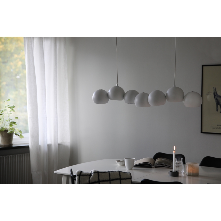 Markslöjd 108859 - Κρεμαστό φωτιστικό οροφής CUPOLO 7xE14/40W/230V λευκό
