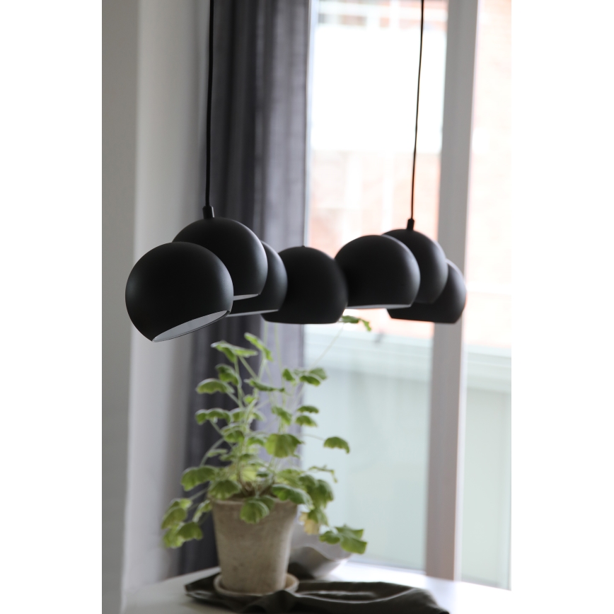 Markslöjd 108860 - Κρεμαστό φωτιστικό οροφής CUPOLO 7xE14/40W/230V μαύρο