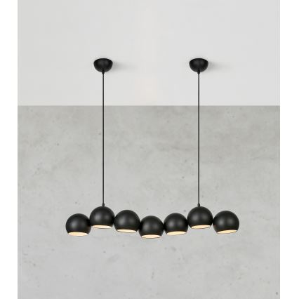 Markslöjd 108860 - Κρεμαστό φωτιστικό οροφής CUPOLO 7xE14/40W/230V μαύρο