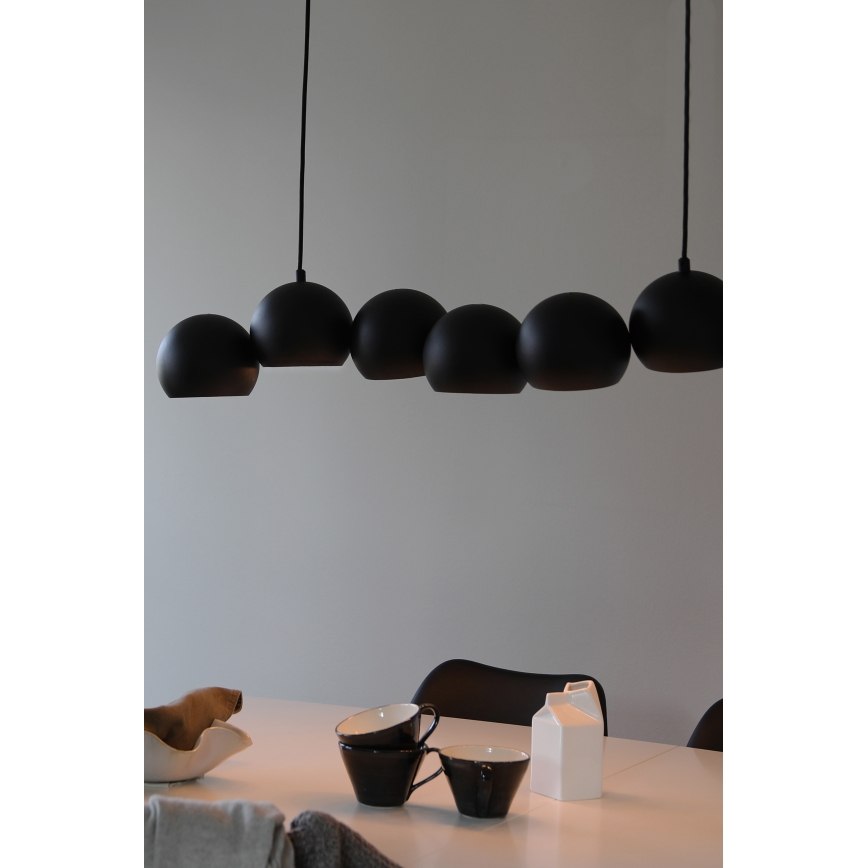 Markslöjd 108860 - Κρεμαστό φωτιστικό οροφής CUPOLO 7xE14/40W/230V μαύρο