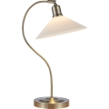 Markslöjd 108863 - Eπιτραπέζιο φωτιστικό VELA 1xE27/40W/230V ορείχαλκος/λευκό