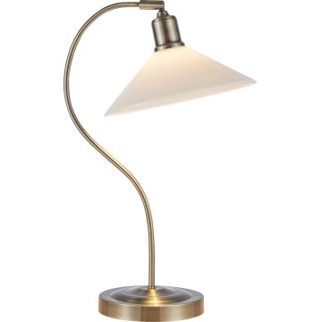 Markslöjd 108863 - Eπιτραπέζιο φωτιστικό VELA 1xE27/40W/230V ορείχαλκος/λευκό