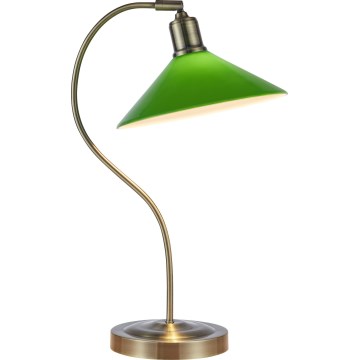 Markslöjd 108864 - Eπιτραπέζιο φωτιστικό VELA 1xE27/40W/230V ορείχαλκος/πράσινο