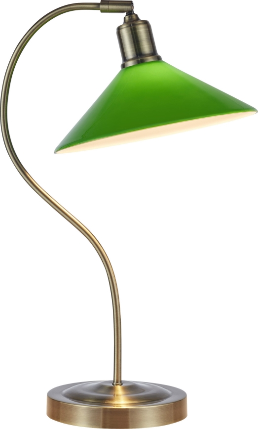 Markslöjd 108864 - Eπιτραπέζιο φωτιστικό VELA 1xE27/40W/230V ορείχαλκος/πράσινο