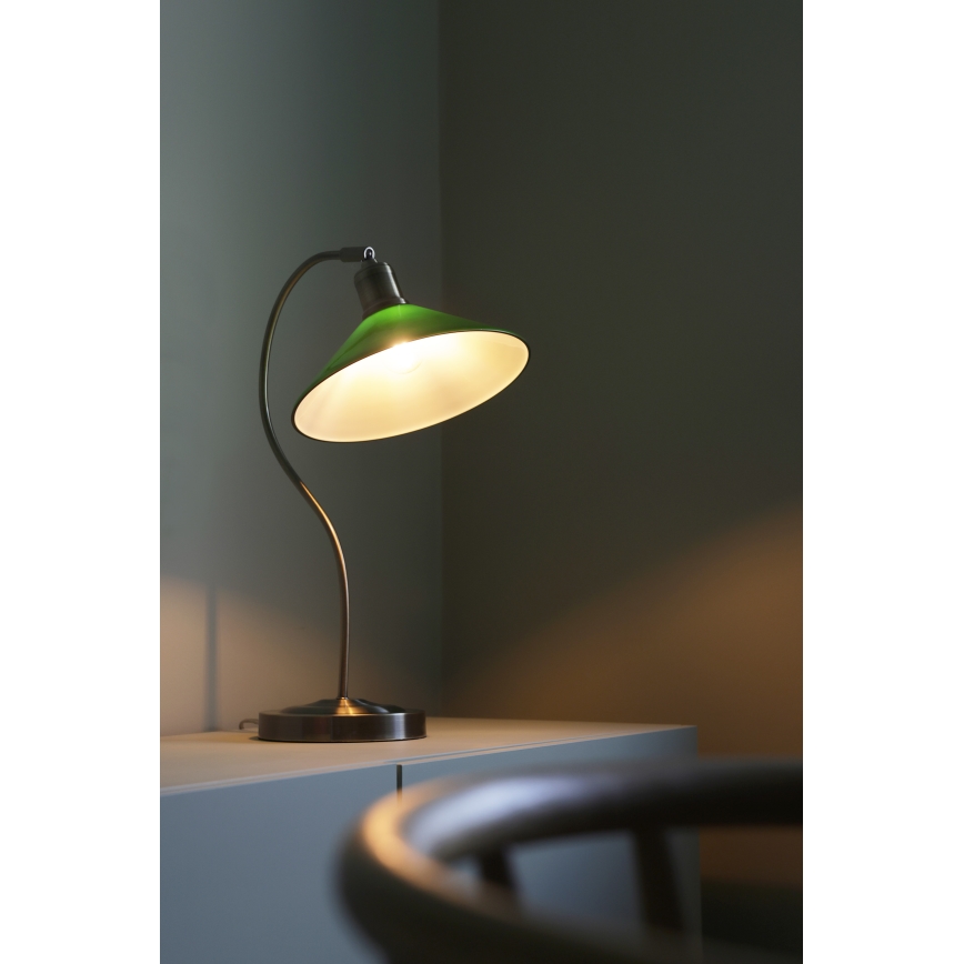 Markslöjd 108864 - Eπιτραπέζιο φωτιστικό VELA 1xE27/40W/230V ορείχαλκος/πράσινο