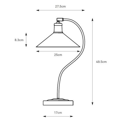 Markslöjd 108864 - Eπιτραπέζιο φωτιστικό VELA 1xE27/40W/230V ορείχαλκος/πράσινο