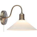 Markslöjd 108865 - Λάμπα τοίχου VELA 1xE27/40W/230V ορείχαλκος/λευκό