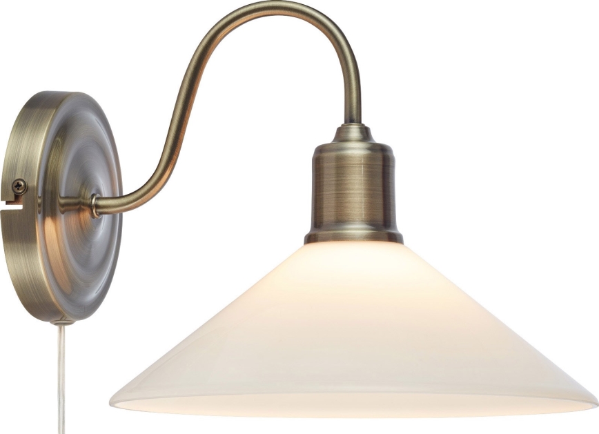Markslöjd 108865 - Λάμπα τοίχου VELA 1xE27/40W/230V ορείχαλκος/λευκό