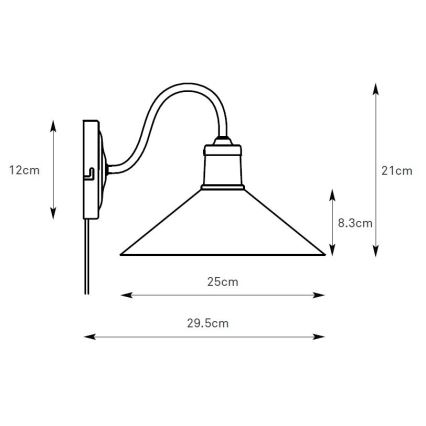Markslöjd 108865 - Λάμπα τοίχου VELA 1xE27/40W/230V ορείχαλκος/λευκό