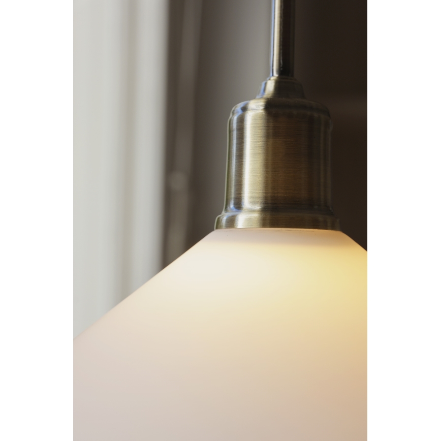 Markslöjd 108867 - Κρεμαστό φωτιστικό οροφής VELA 1xE27/40W/230V ορείχαλκος/λευκό