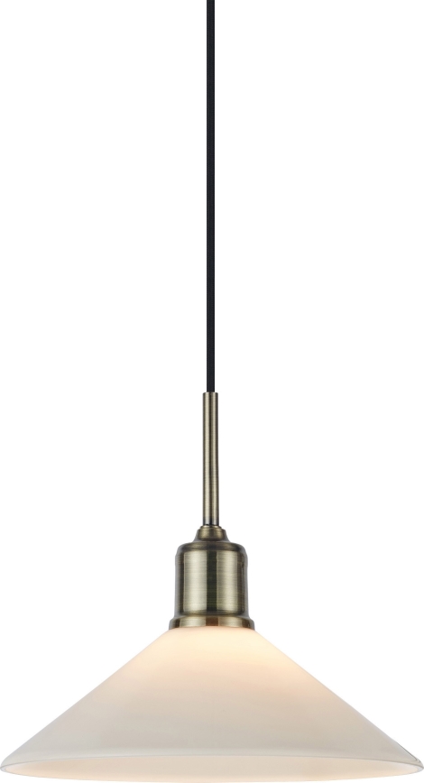 Markslöjd 108867 - Κρεμαστό φωτιστικό οροφής VELA 1xE27/40W/230V ορείχαλκος/λευκό