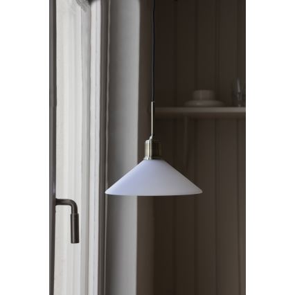 Markslöjd 108867 - Κρεμαστό φωτιστικό οροφής VELA 1xE27/40W/230V ορείχαλκος/λευκό