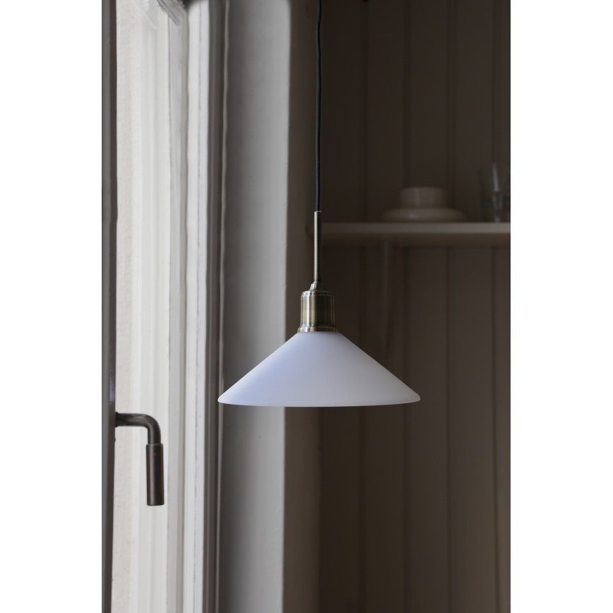 Markslöjd 108867 - Κρεμαστό φωτιστικό οροφής VELA 1xE27/40W/230V ορείχαλκος/λευκό