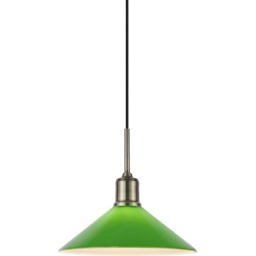 Markslöjd 108868 - Κρεμαστό φωτιστικό οροφής VELA 1xE27/40W/230V ορείχαλκος/πράσινο