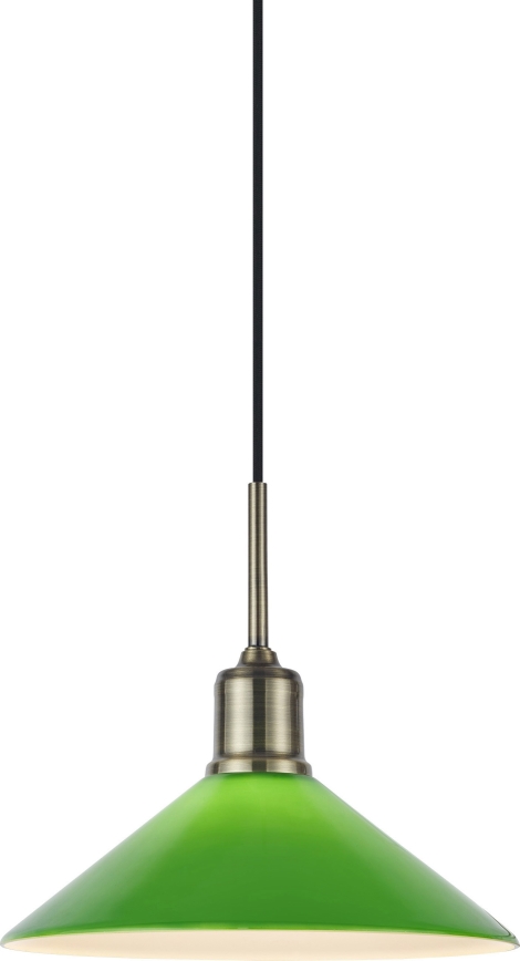 Markslöjd 108868 - Κρεμαστό φωτιστικό οροφής VELA 1xE27/40W/230V ορείχαλκος/πράσινο